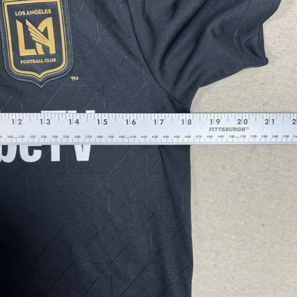 LAFC Adidas Climalite Soccer Jersey Mens S Black Gold YouTube TV‎ MLS